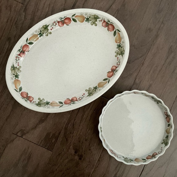 2 Pc Set Vintage Stoneware Wedgwood Quince Oven-to-Table - Picture 5 of 9